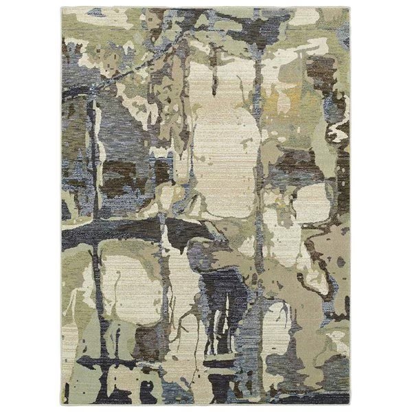 5 ft. 3 in. x 7 ft. 3 in. Evolution Contemporary Area Rug, Blue, Oriental Weavers, Mfr#: E8027A160230ST